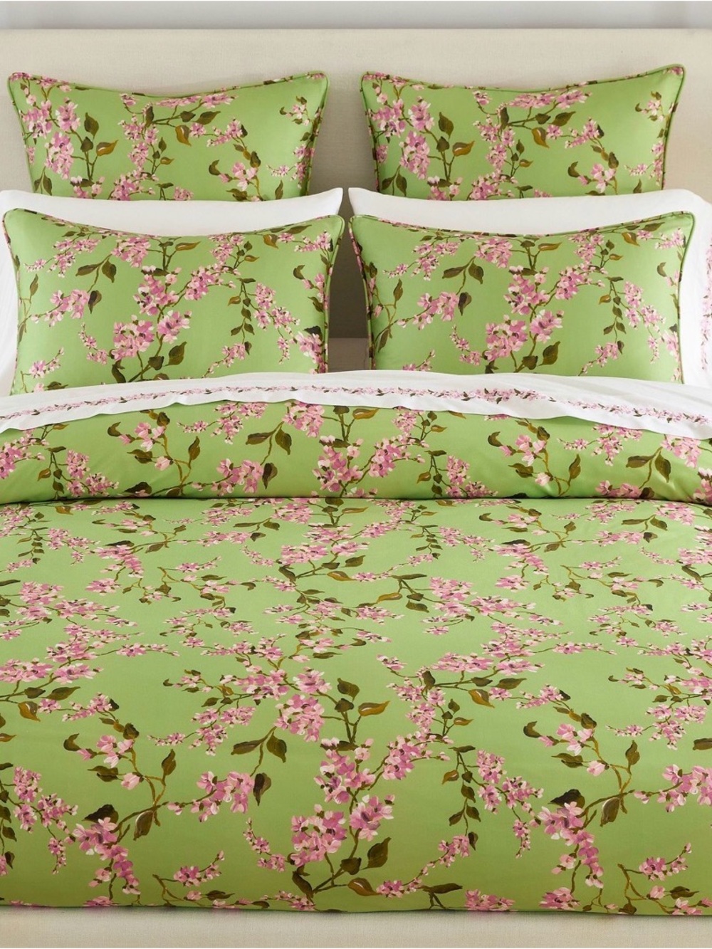 Pottery Barn Monique Lhuillier Garden Trellis Cal King Duvet w/ 2  Shams NWOT